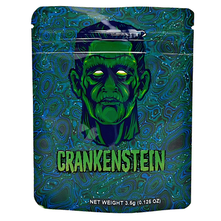 50 Pack 3.5g Mylar Bags – Frankenstein Graphic Design
