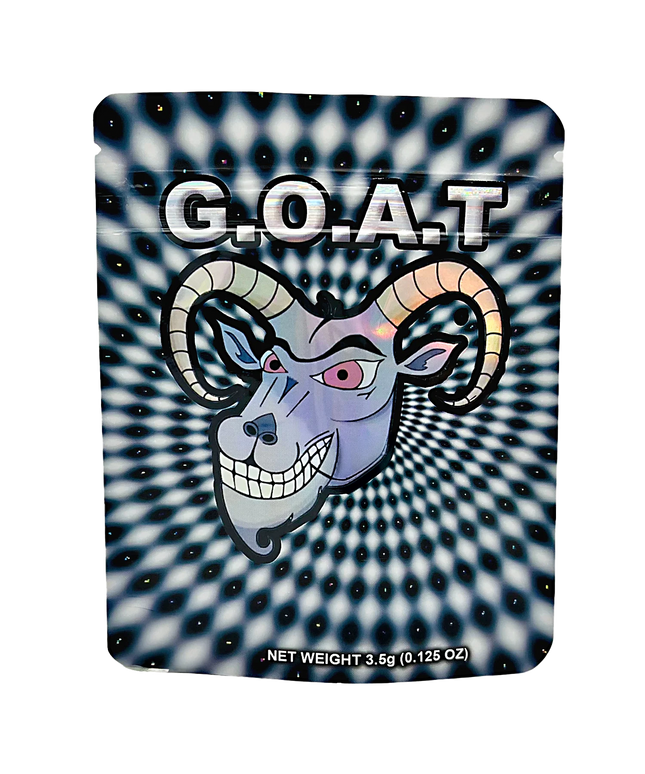 50 Pack 3.5g Mylar Bags - GOAT Graphic Design
