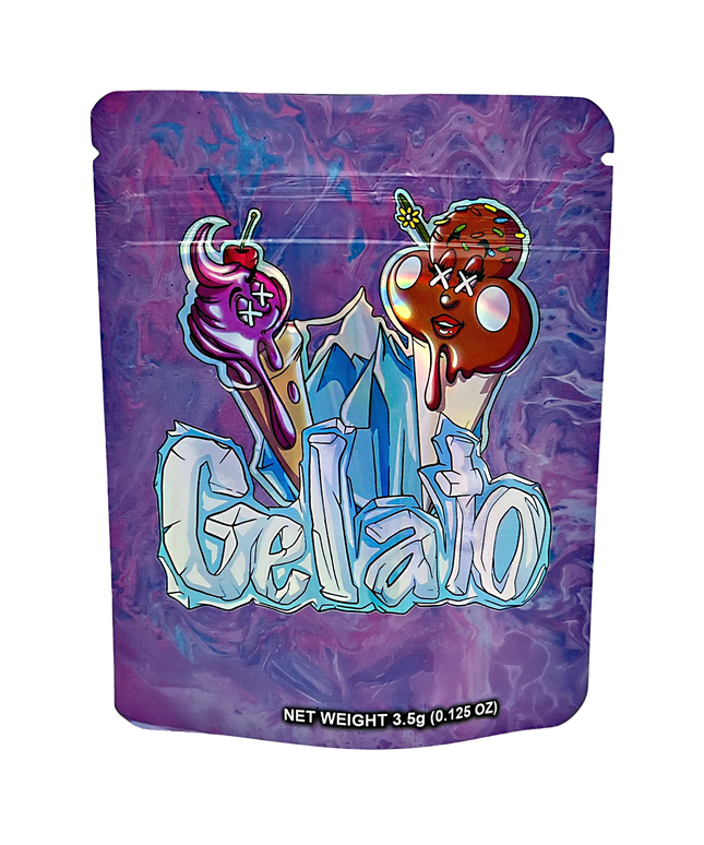 50 Pack 3.5g Mylar Bags - Gelato Graphic Design