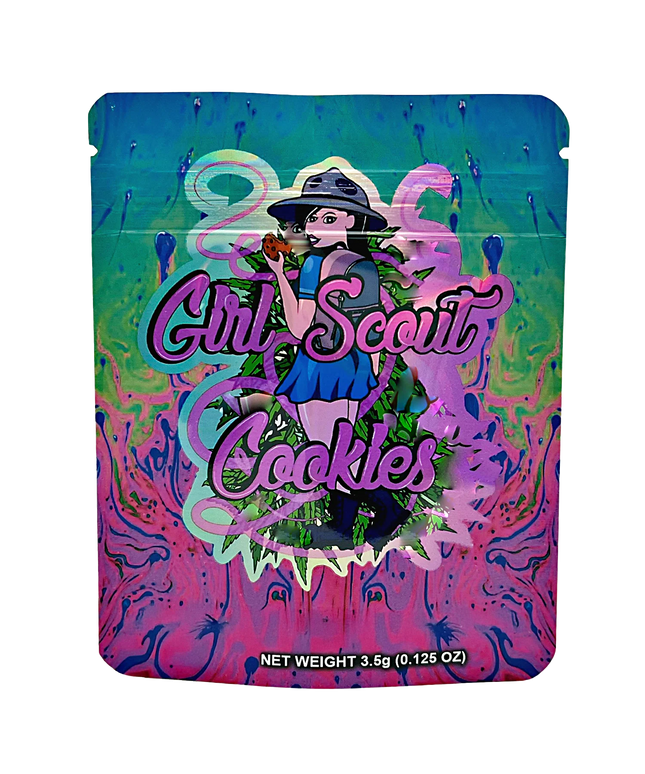 50 Pack 3.5g Mylar Bags - Girl Graphic Design