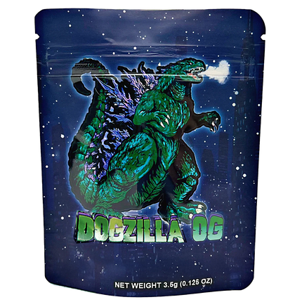 50 Pack 3.5g Mylar Bags – Dog Graphic Design