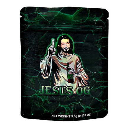 50 Pack 3.5g Mylar Bags – Classic Graphic Design