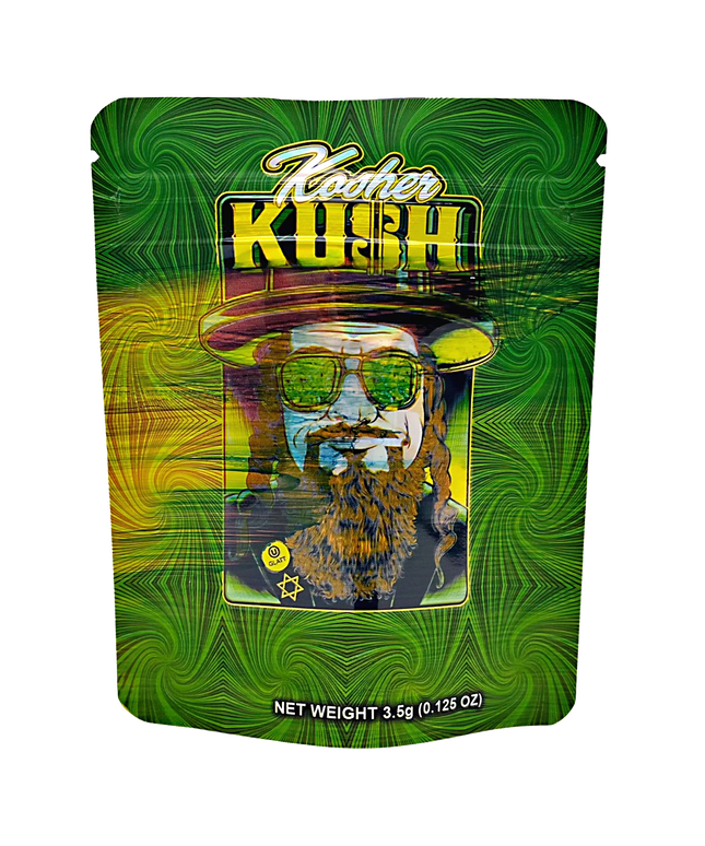 50 Pack 3.5g Mylar Bags - Kosher Design
