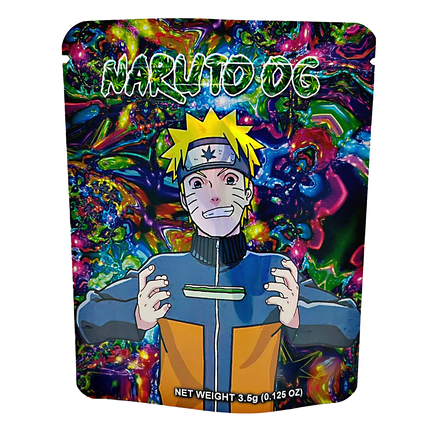 50 Pack 3.5g Mylar Bags – Anime Graphic Design 2