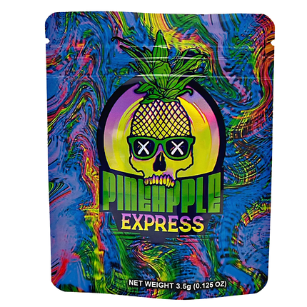 50 Pack 3.5g Mylar Bags – Pineapple Graphic Design
