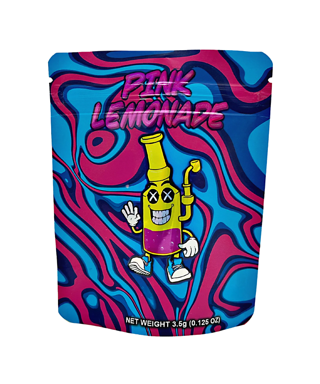 50 Pack 3.5g Mylar Bags - Pink Lemonade Design