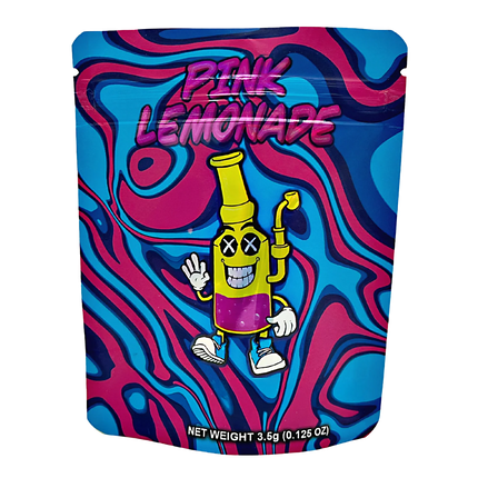 50 Pack 3.5g Mylar Bags – Pink Lemonade Design
