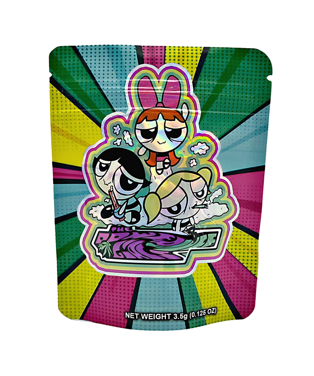 50 Pack 3.5g Mylar Bags - Playful Graphic Design
