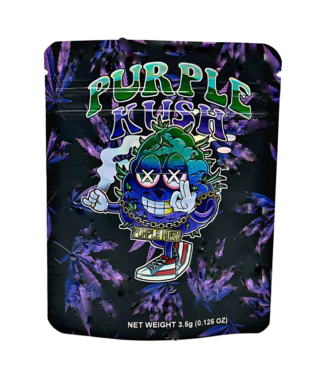 50 Pack 3.5g Mylar Bags - Turtle Graphic Design
