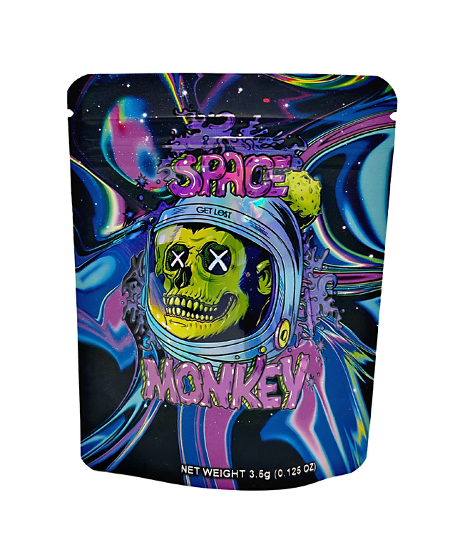 50 Pack 3.5g Mylar Bags - Space Monkey Design