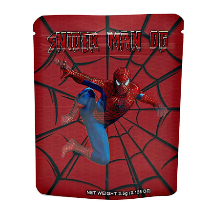 50 Pack 3.5g Mylar Bags – Comic Hero Design