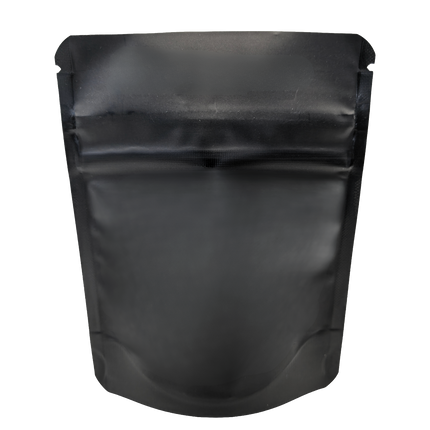Black 3.5g Plain Mylar Bags - 100 Pack, 4 x 5 Inch