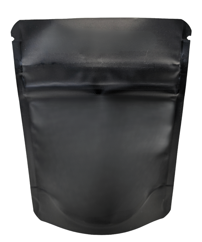Black 3.5g Plain Mylar Bags - 100 Pack, 4 x 5 Inch