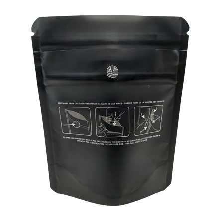 Black 3.5g Plain Mylar Bags – 100 Pack, 4 x 5 Inch