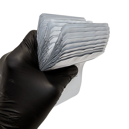 3.5g White Plain Mylar Storage Pouches - 50 Pack, 4 x 5 Inch