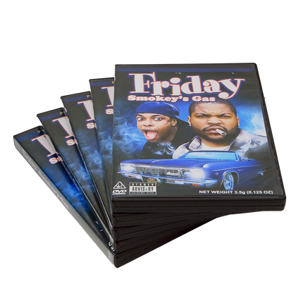 3.5g DVD-Style Mylar Bag & Case – Comedy Character Design