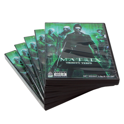 5-Pack 3.5g DVD Case & Mylar Bag Combo – Futuristic Design
