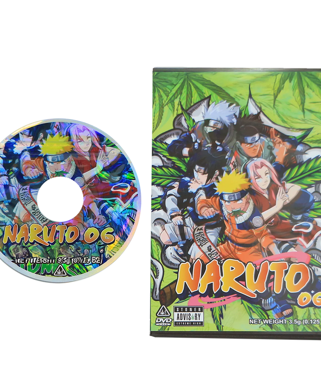 5-Pack 3.5g DVD Case & Mylar Bag Combo - Anime-Inspired Design