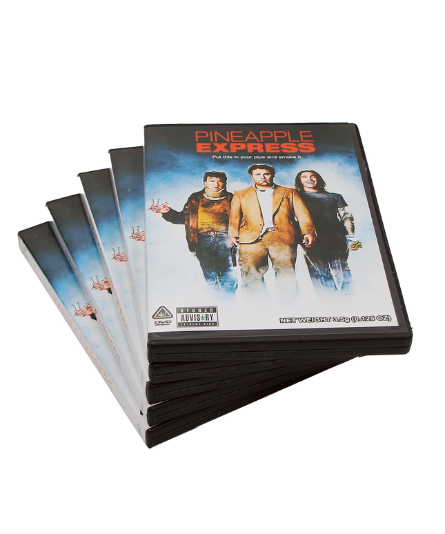 5-Pack 3.5g DVD Case & Mylar Bag Combo – Pineapple Design
