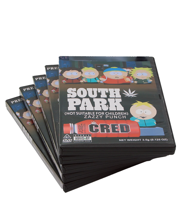 5-Pack 3.5g DVD Case & Mylar Bag Combo – Cartoon Town Design