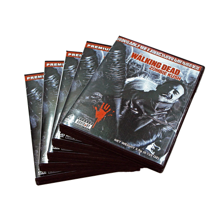 3.5g DVD-Style Mylar Bag & Case – Zombie-Themed Graphic Design