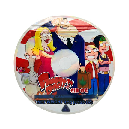 50 Pack 3.5g DVD-Shaped Mylar Bags – Classic Family Design