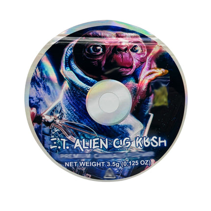 50 Pack 3.5g DVD-Shaped Mylar Bags – Space Character Design