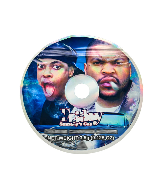 50 Pack 3.5g DVD-Shaped Mylar Bags - Friday Graphic Design