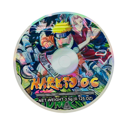 50 Pack 3.5g DVD-Shaped Mylar Bags – Anime Character Design