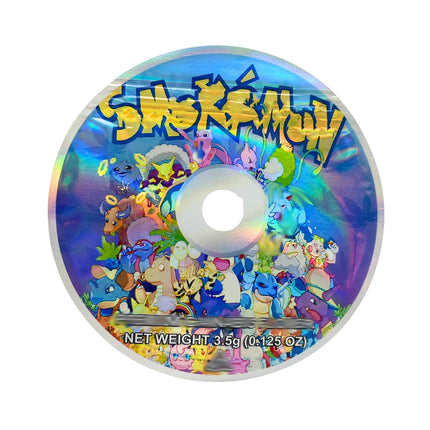 50 Pack 3.5g DVD-Shaped Mylar Bags – Classic Graphic Design