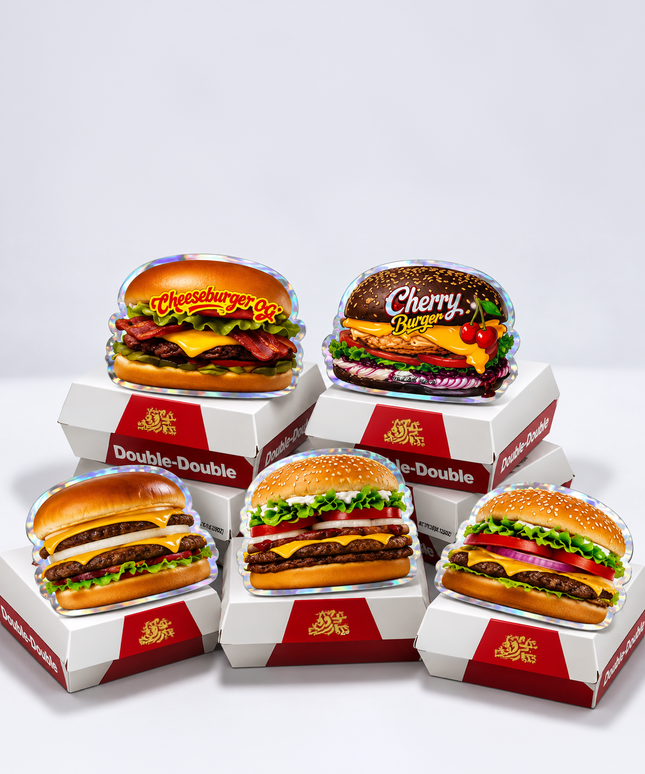 12 Pack - Hamburger-Themed Gift Box Set - Choose Your Style