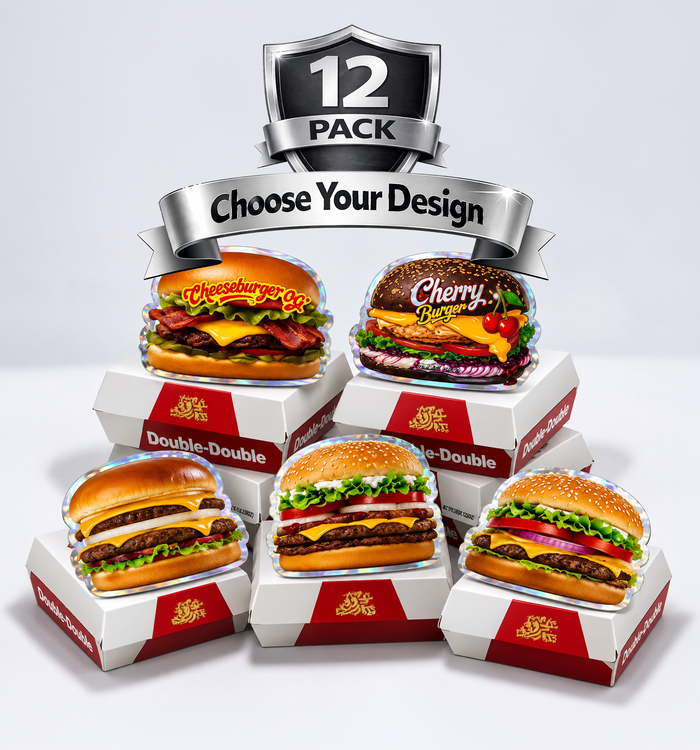 12 Pack - Hamburger-Themed Gift Box Set - Choose Your Style