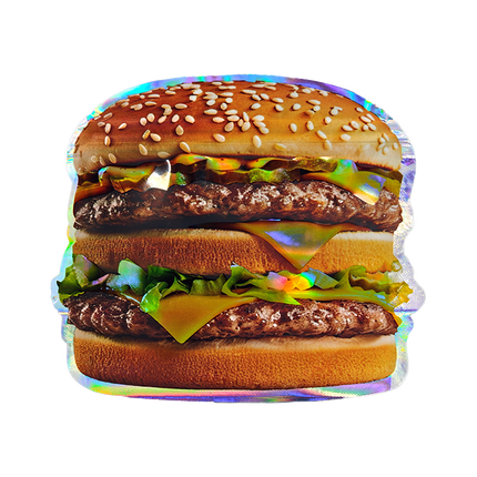 12 Pack Burger Style Zip Seal Pouches with Display Boxes - ZaDonald'z Burger