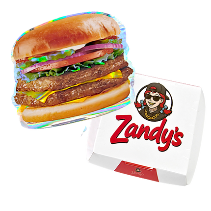 12 Pack Burger Style Zip Seal Pouches with Display Boxes - Zandy's Burger