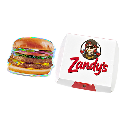 12 Pack Burger Style Zip Seal Pouches with Display Boxes - Zandy's Burger