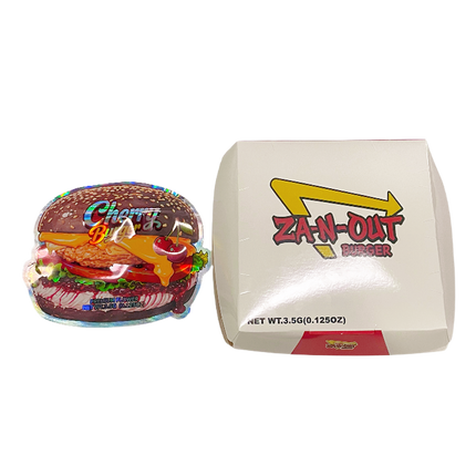 12 Pack Burger Style Zip Seal Pouches with Display Boxes - Za-N-Out Cherry Burger