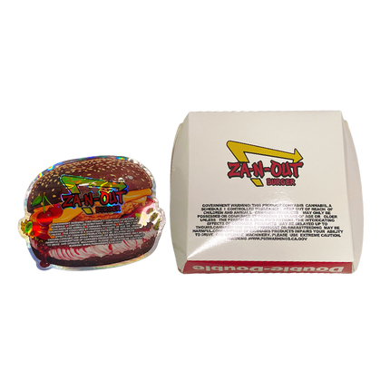 12 Pack Burger Style Zip Seal Pouches with Display Boxes - Za-N-Out Cherry Burger