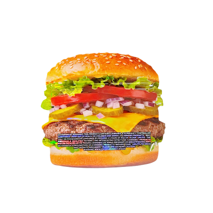 12 Pack Burger Style Zip Seal Pouches with Display Boxes - ZaDonald’z Double Burger