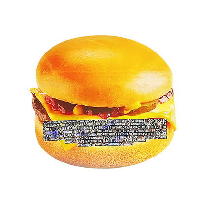 12 Pack Burger Style Zip Seal Pouches with Display Boxes - ZaDonald’z Cheeseburger