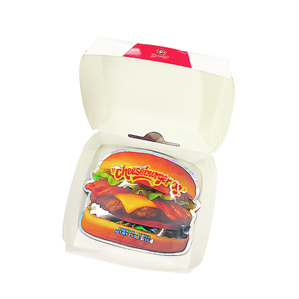 12 Pack Burger Style Zip Seal Pouches with Display Boxes - Zandy's Cheeseburger Og