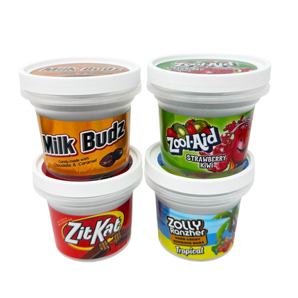 12 Pack Ice Cream Pint Style Storage Containers – Decorative Design