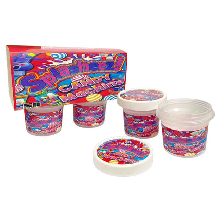 12-Pack Ice Cream Pint Style Containers with Lids & Display Boxes - Colorful Swirl Design