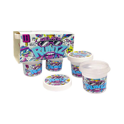 12-Pack Ice Cream Pint Style Containers with Lids & Display Boxes - Gumbo-Inspired Design