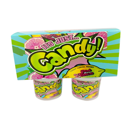 12-Pack Ice Cream Pint Style Containers with Lids & Display Boxes - Pink Lemon Design