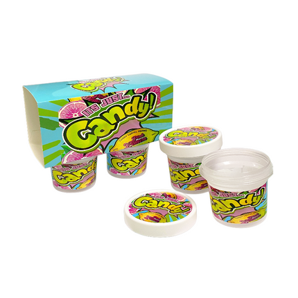 12-Pack Ice Cream Pint Style Containers with Lids & Display Boxes - Pink Lemon Design