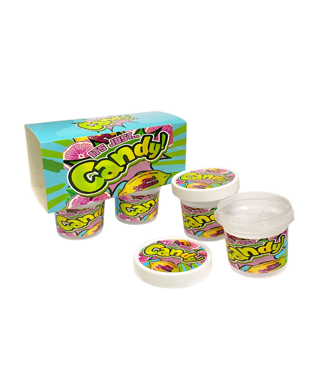 12-Pack Ice Cream Pint Style Containers with Lids & Display Boxes - Pink Lemon Design