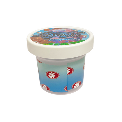 12-Pack Ice Cream Pint Style Containers with Lids & Display Boxes - Strawberry Candy Design