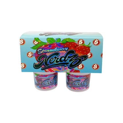 12-Pack Ice Cream Pint Style Containers with Lids & Display Boxes - Strawberry Candy Design