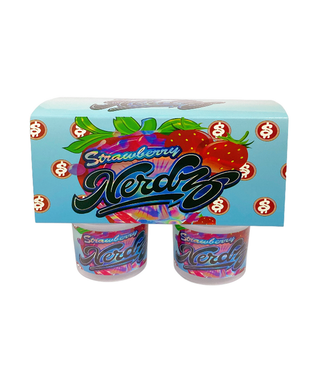 12-Pack Ice Cream Pint Style Containers with Lids & Display Boxes - Strawberry Candy Design