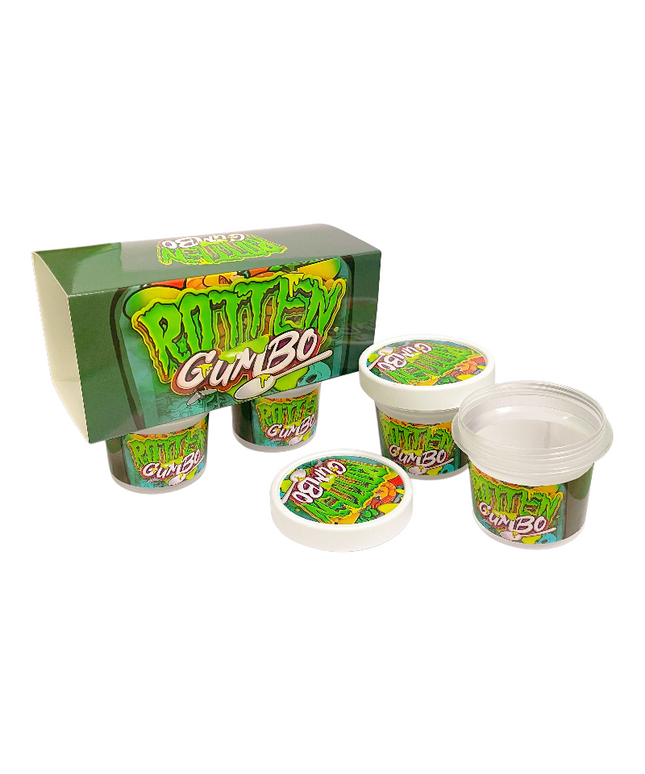 12-Pack Ice Cream Pint Style Containers with Lids & Display Boxes - Gumbo-Inspired Design